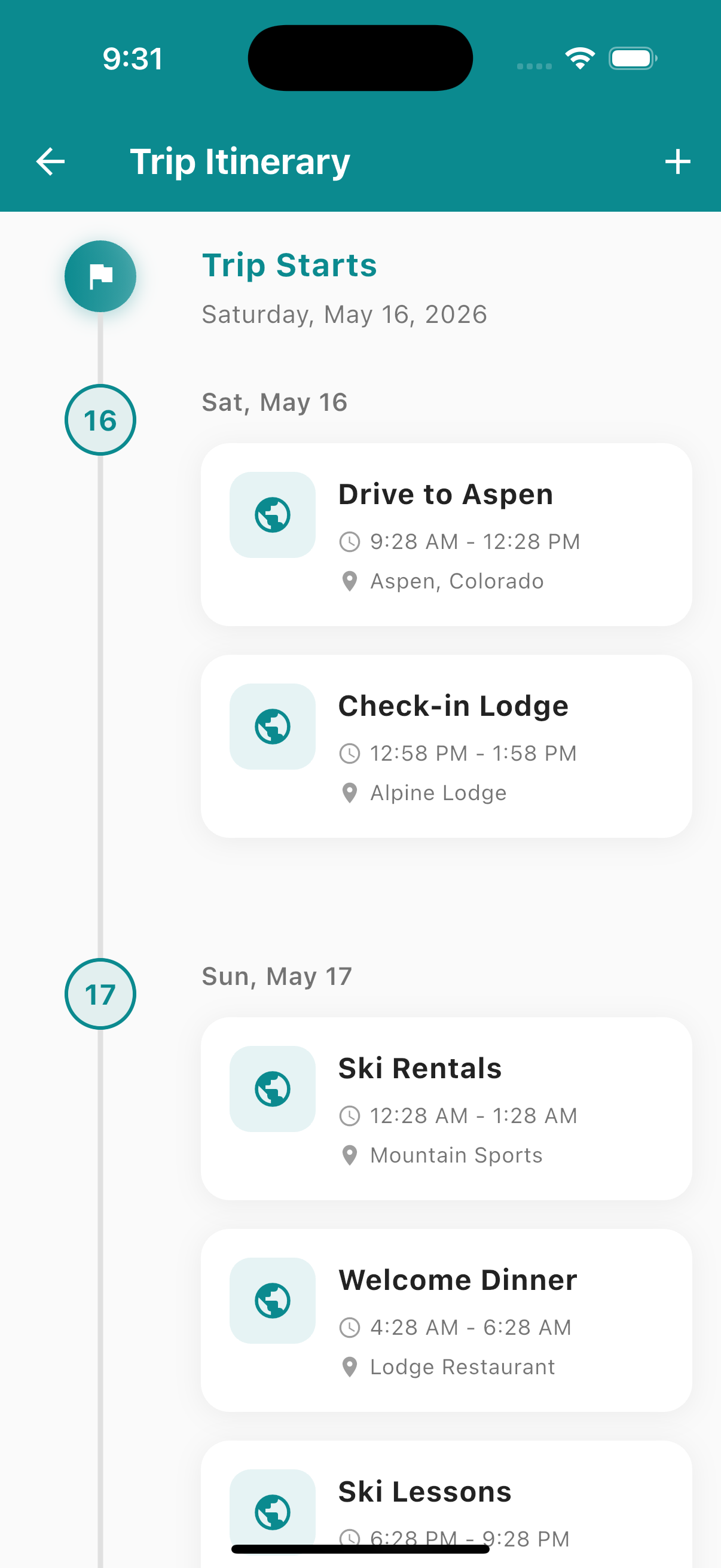 Kounga TripMate App Screen 6